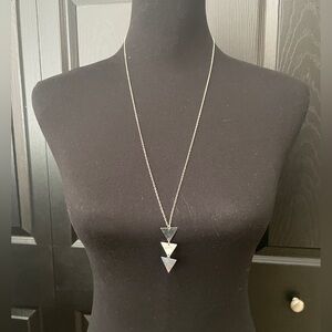Silver Geometric Pendant Necklace